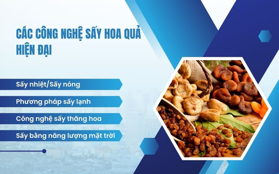 Các công nghệ sấy hoa quả hiện đại