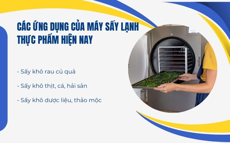 Các ứng dụng của máy sấy lạnh thực phẩm hiện nay