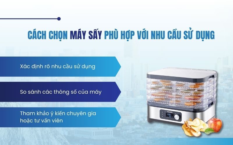 Cách chọn máy sấy phù hợp với nhu cầu sử dụng