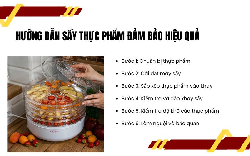 Hướng dẫn sấy thực phẩm đảm bảo hiệu quả