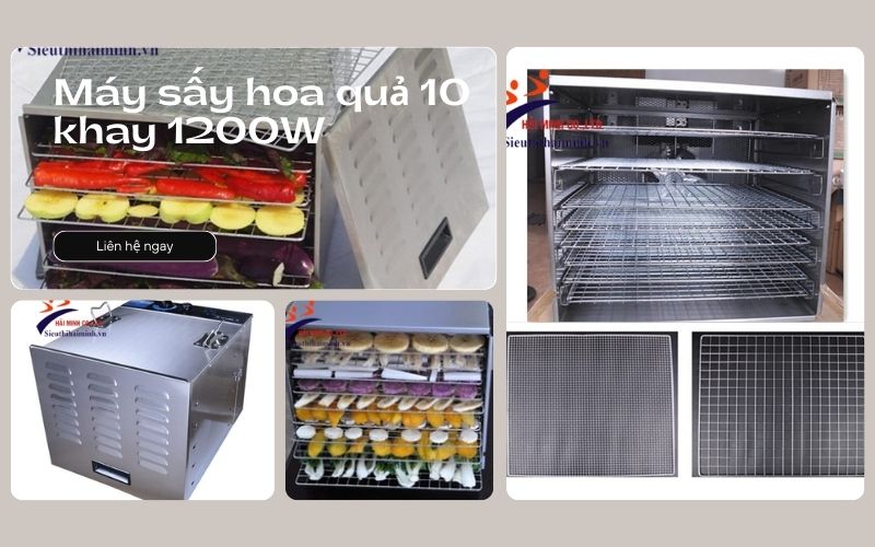 Tính năng nổi bật của máy sấy hoa quả 10 khay 1200W