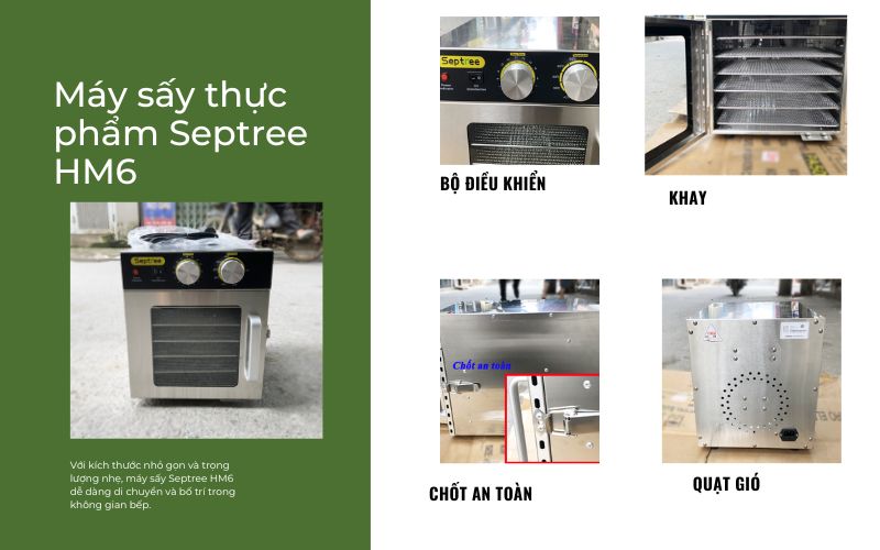 Các tính năng của máy sấy Septree HM6