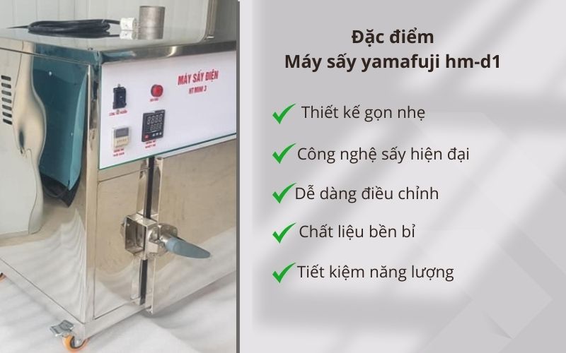 Đặc điểm của máy sấy thực phẩm điện trở yamafuji hm-d1 (6 khay)