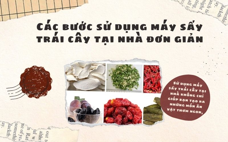 Các bước sử dụng máy sấy trái cây tại nhà đơn giản