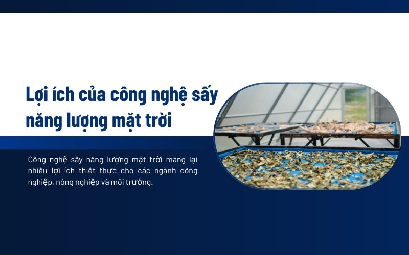 Lợi ích của công nghệ sấy năng lượng mặt trời