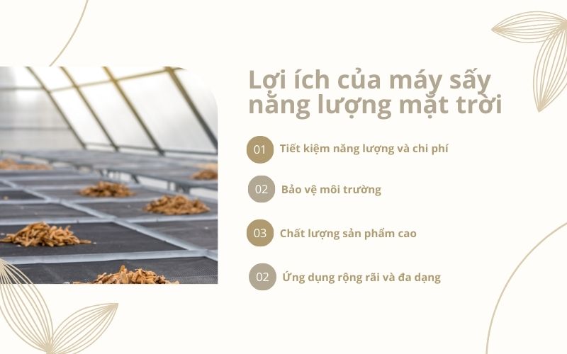 Lợi ích của máy sấy năng lượng mặt trời