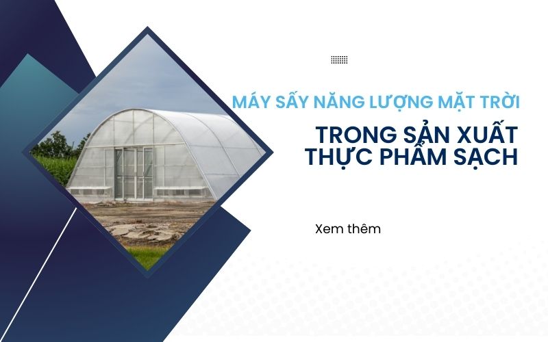 Máy sấy năng lượng mặt trời trong sản xuất thực phẩm sạch
