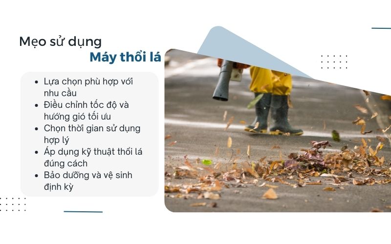 Mẹo sử dụng máy thổi lá hiệu quả