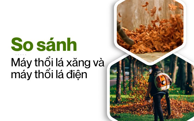 So sánh máy thổi lá xăng và máy thổi lá điện: Nên chọn loại nào