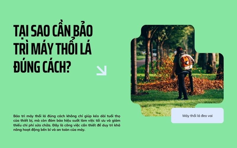 Tại sao cần bảo trì máy thổi lá đúng cách?