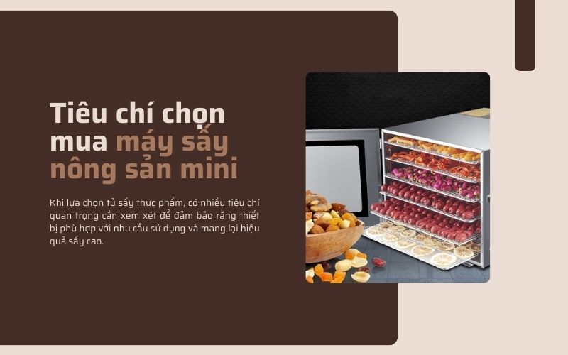 Tiêu chí chọn mua máy sấy nông sản mini