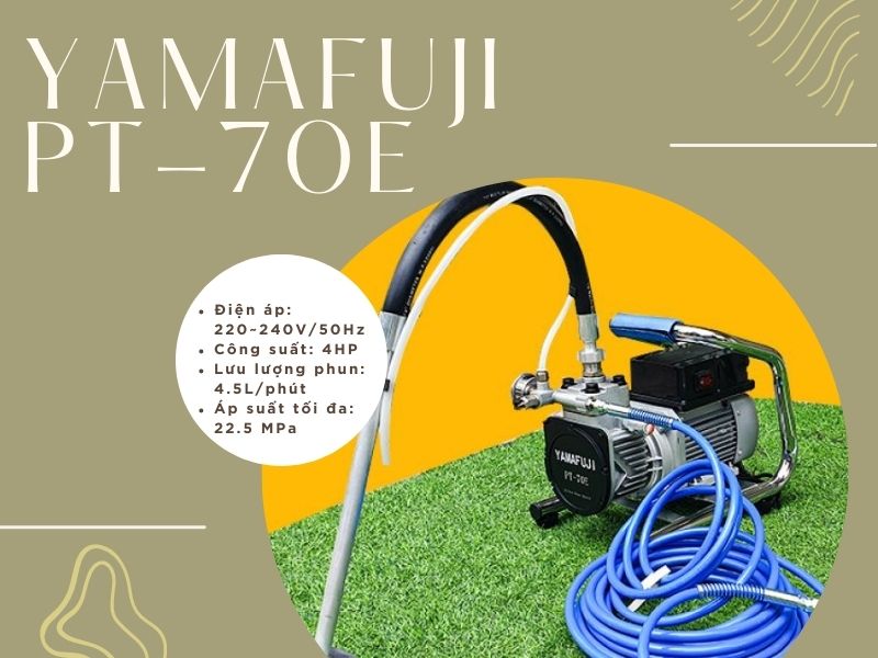 Thông số kỹ thuật của máy phun sơn Yamafui PT-70E