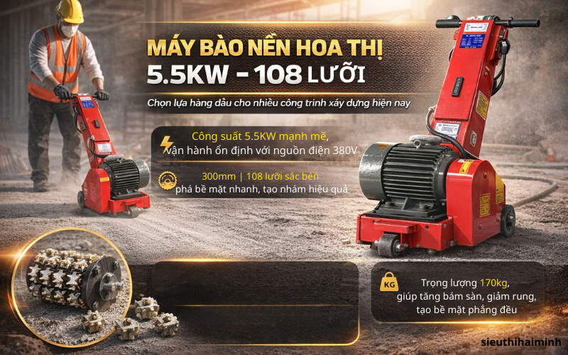 Máy bào nền hoa thị 5.5KW – 108 lưỡi