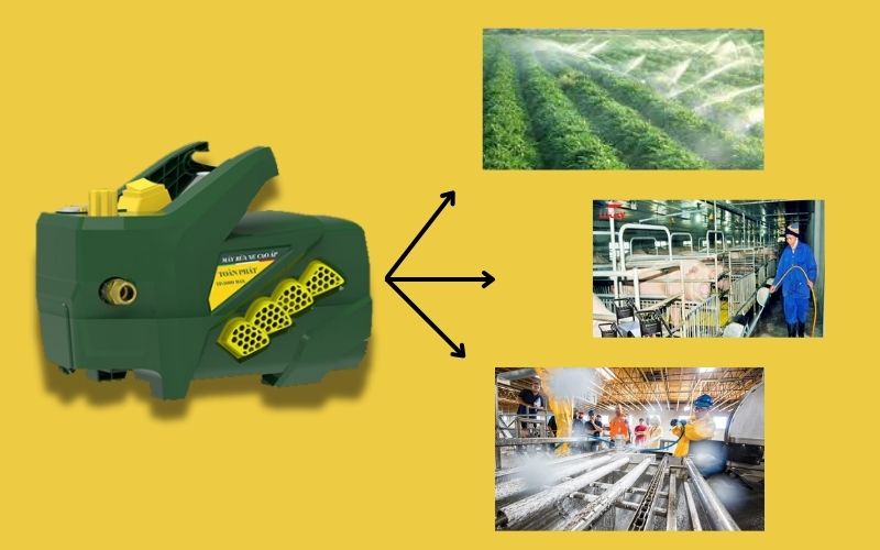 Ứng dụng máy rửa xe cao áp xách tay TP3000 max