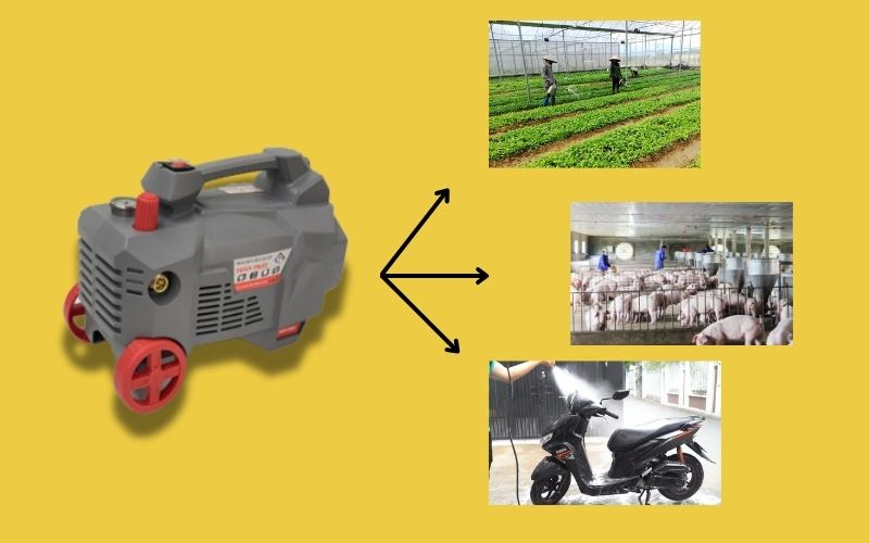 Ứng dụng máy rửa xe cao áp xách tay TP3000