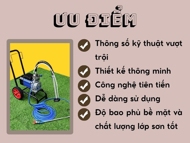 Ưu điểm của máy phun sơn nước công nghiệp