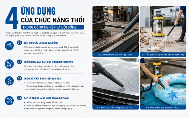 4 Ứng dụng của chức năng thổi trong công nghiệp và đời sống
