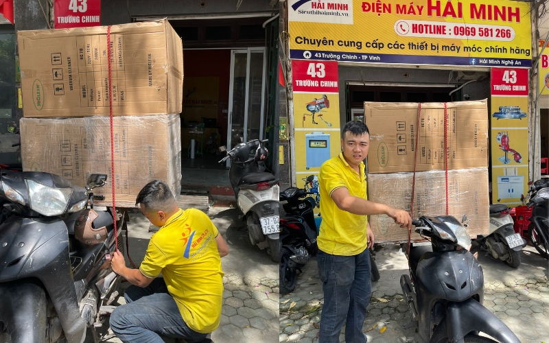 Bàn giao máy hút bụi HC70 cho khách