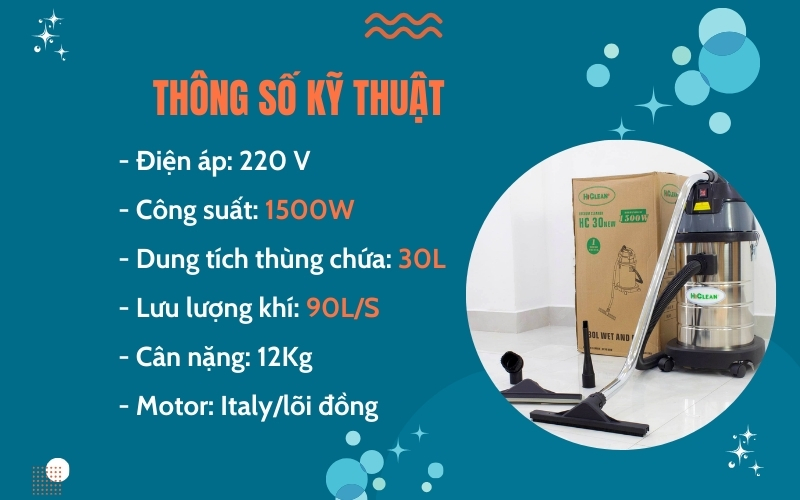 Giới thiệu tổng quan sản phẩm máy hút bụi Hiclean HC30