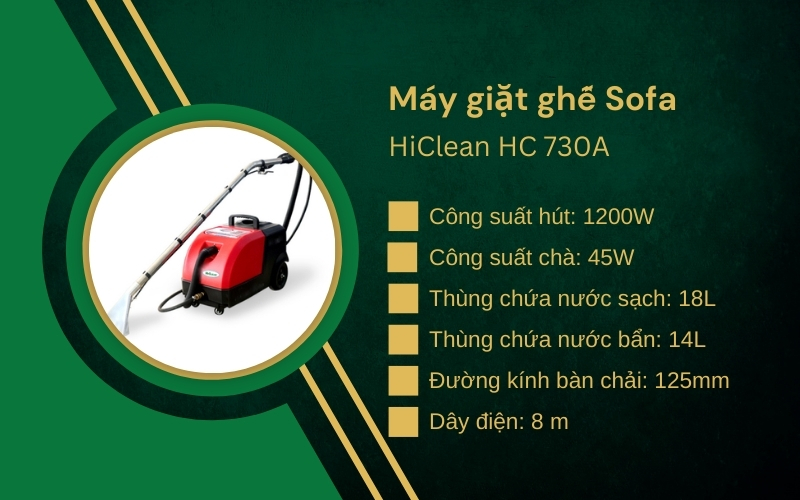 Máy giặt ghế Sofa HiClean HC 730A