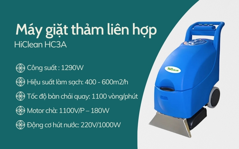 Máy giặt thảm liên hợp HiClean HC3A (3 in 1)