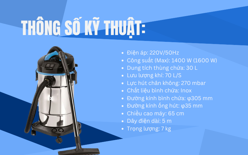 Máy hút bụi FASA  GTX-32E 