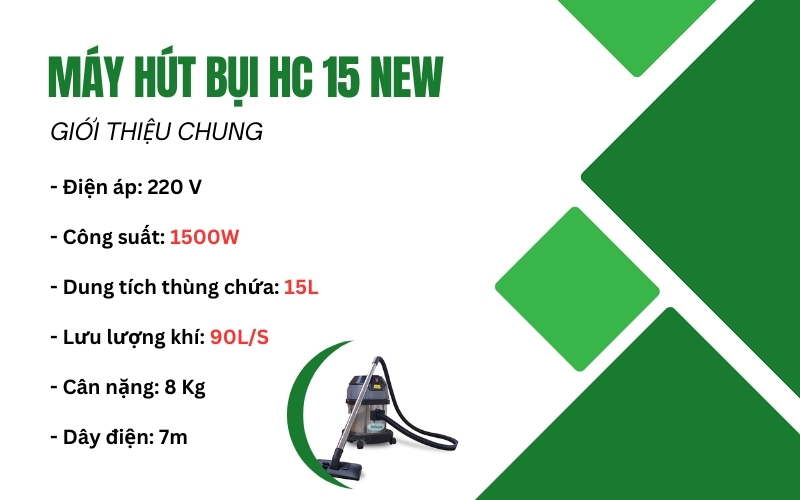 Máy hút công nghiệp HC 15 New