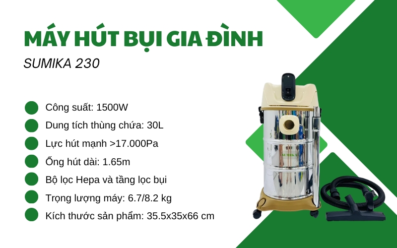 Máy hút bụi gia đình SUMIKA 230