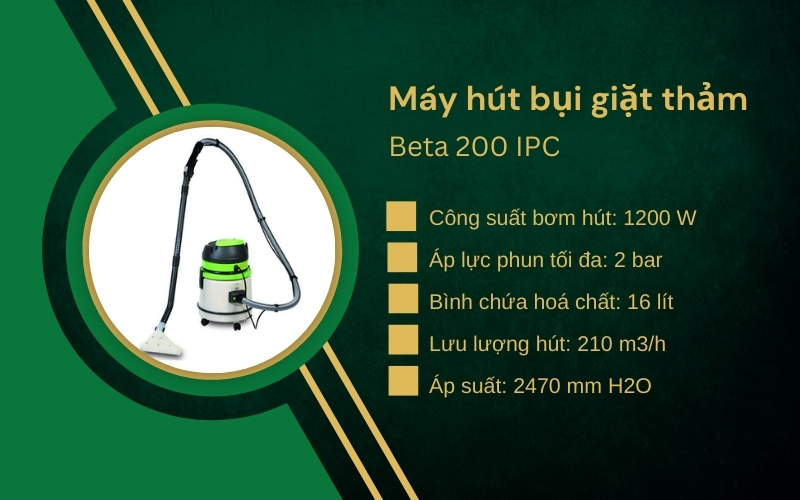 Máy hút bụi giặt thảm Beta 200 IPC