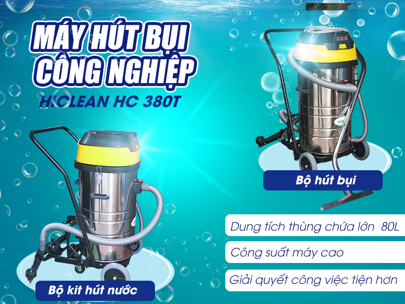 Mô tả sản phẩm máy hút bụi công nghiệp Hiclean HC 380T
