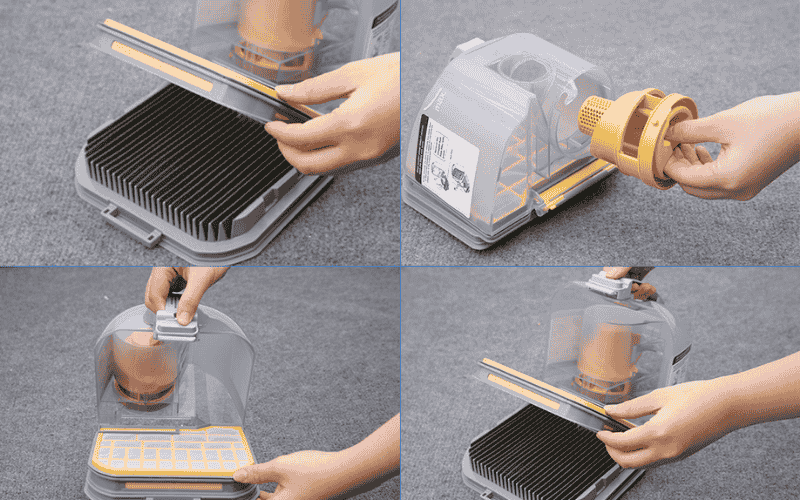 Lấy và kiểm tra túi lọc hoặc filter