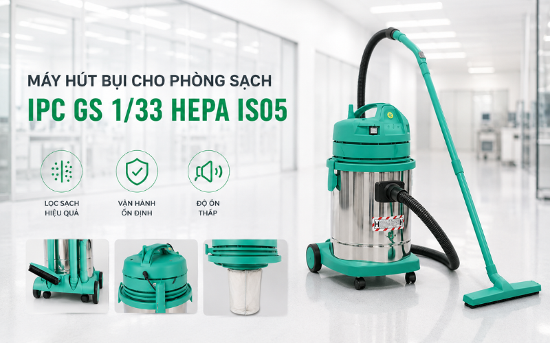 Máy hút bụi phòng sạch IPC GS 1/33 HEPA IS05