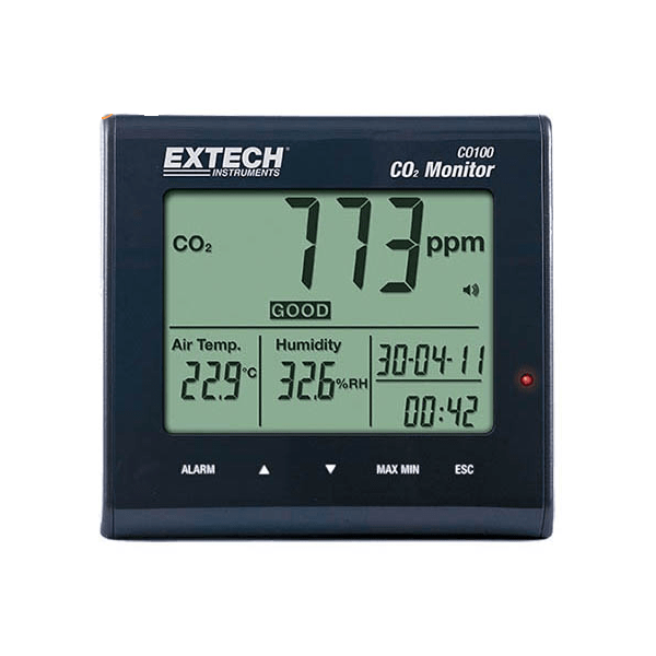 Photo - Đồng hồ đo khí C​O2, nhiệt độ và độ ẩm Extech CO100