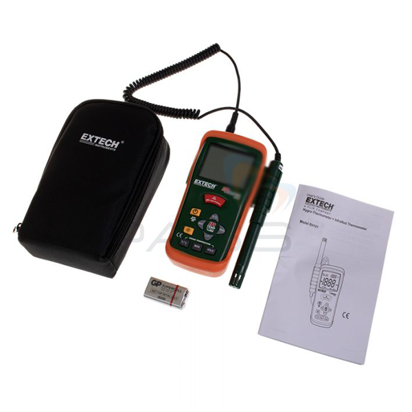 Photo - Máy đo nhiệt độ độ ẩm, tích hợp nhiệt kế hồng ngoại Extech RH101