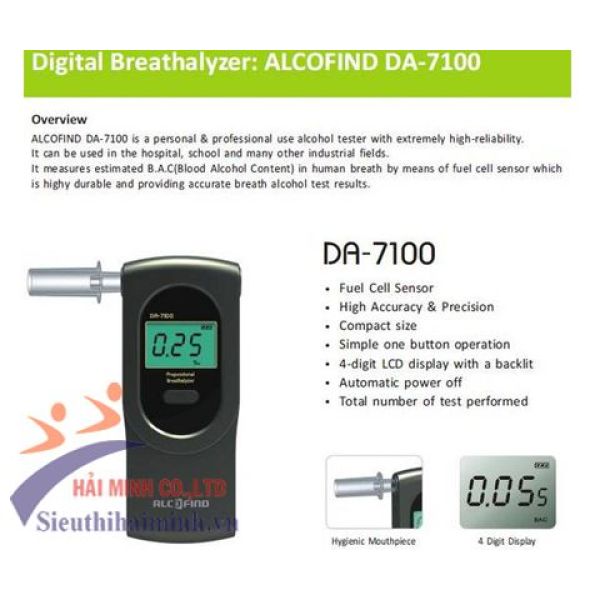 Photo - Máy đo nồng độ cồn Alcofind DA-7100