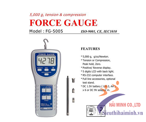 Máy đo sức căng lutron FG–5005 (5kg)