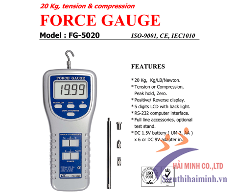 Máy đo sức căng vật liệu Lutron FG-5020 (20Kg)