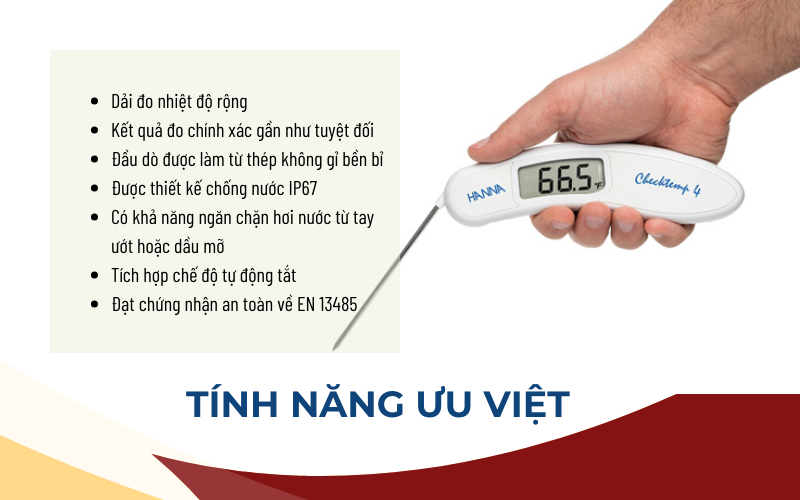 TÍNH NĂNG ƯU VIỆT CỦA nhiệt kế Hanna HI151-000