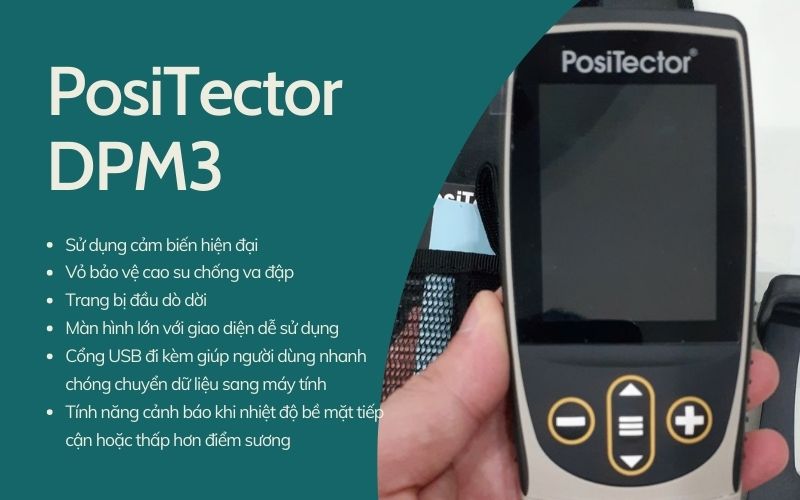 Tính năng ưu việt của máy đo nhiệt độ và điểm sương PosiTector DPM3