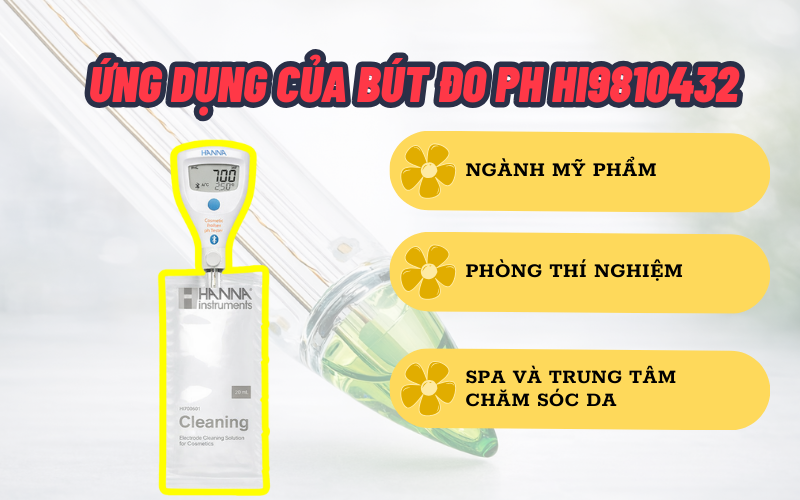 Bút đo pH/nhiệt độ HALO2 Bluetooth trong kem mỹ phẩm HI9810432