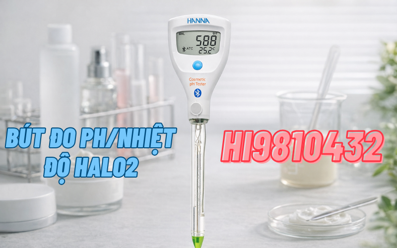 Bút đo pH/nhiệt độ HALO2 Bluetooth trong kem mỹ phẩm HI9810432