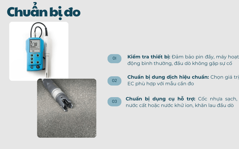 Các bước sử dụng máy đo độ dẫn điện cho người mới