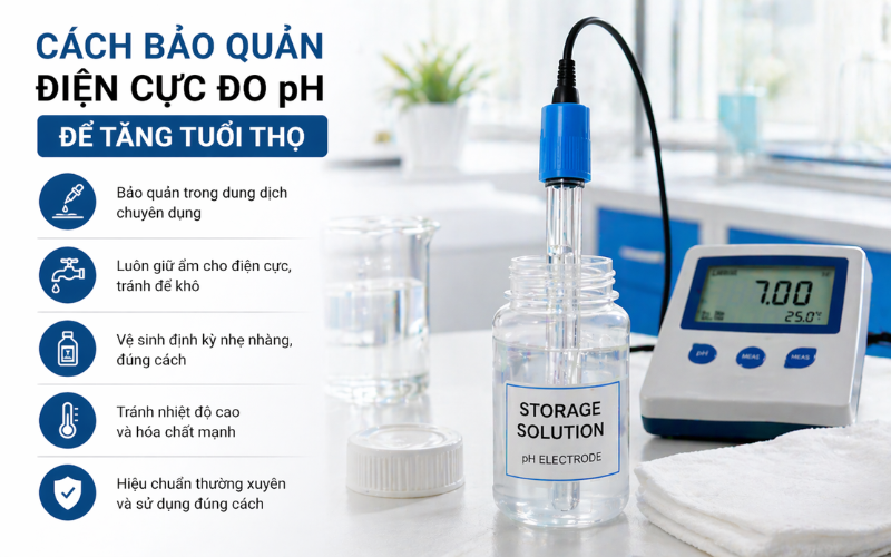 Cách Bảo Quản Và Làm Sạch Điện Cực Của Máy Đo Ph