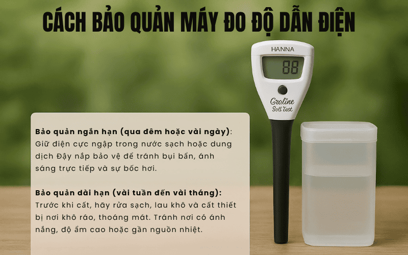 Cách bảo quản máy đo độ dẫn điện