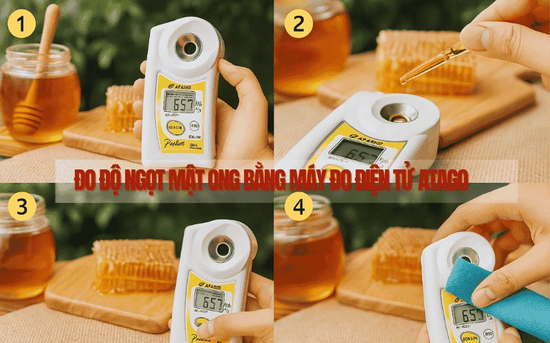 Cách đo độ ngọt mật ong bằng máy đo điện tử Atag