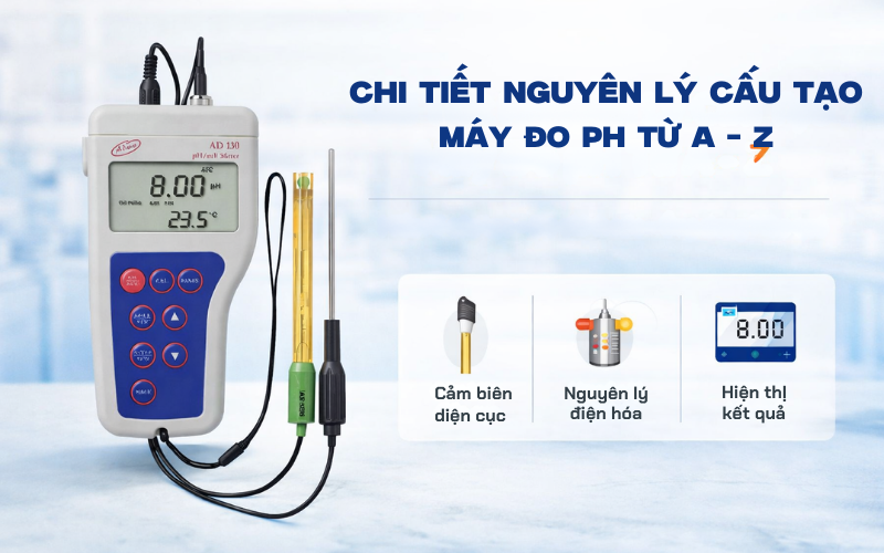 Chi Tiết Nguyên Lý Cấu Tạo Máy Đo pH Từ A - Z