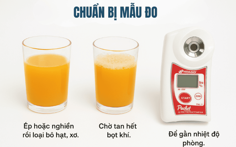 Chuẩn bị mẫu đo