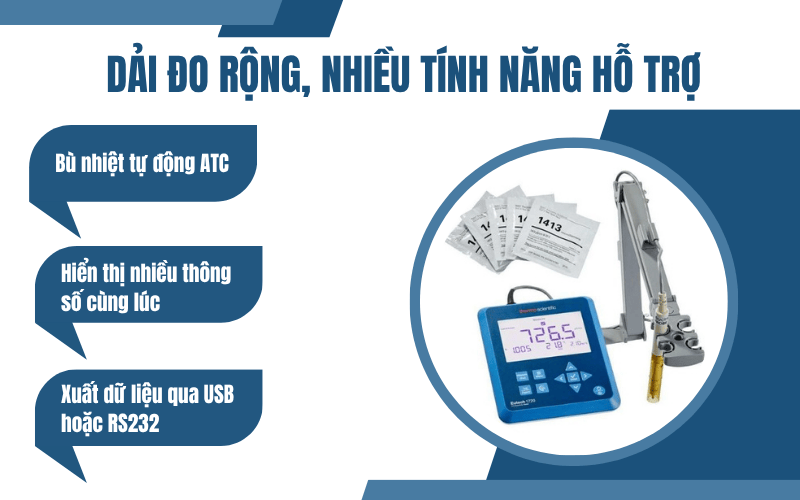 Dải đo rộng, nhiều tính năng hỗ trợ