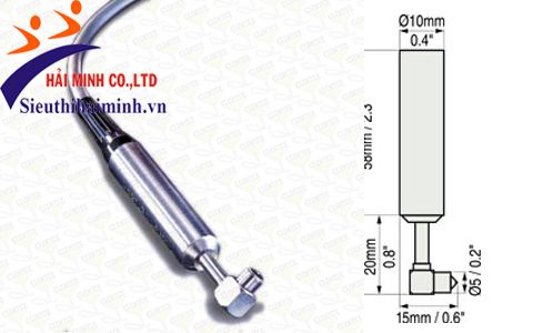 Kích thước của đầu dò PosiTector PRBF90S-D