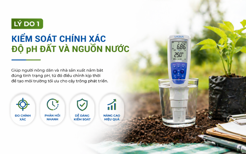Kiểm soát chính xác độ ph đất và nguồn nước